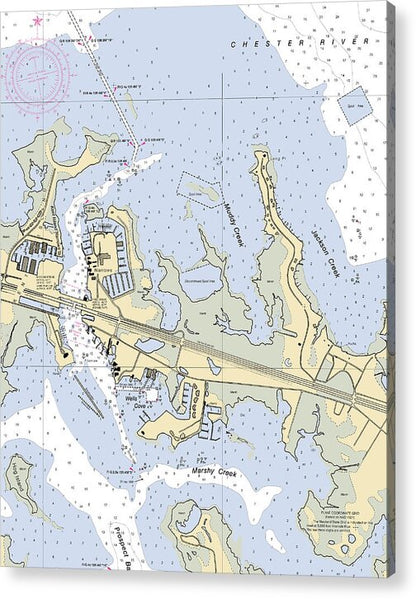 Kent Island Narrows-maryland Nautical Chart - Acrylic Print