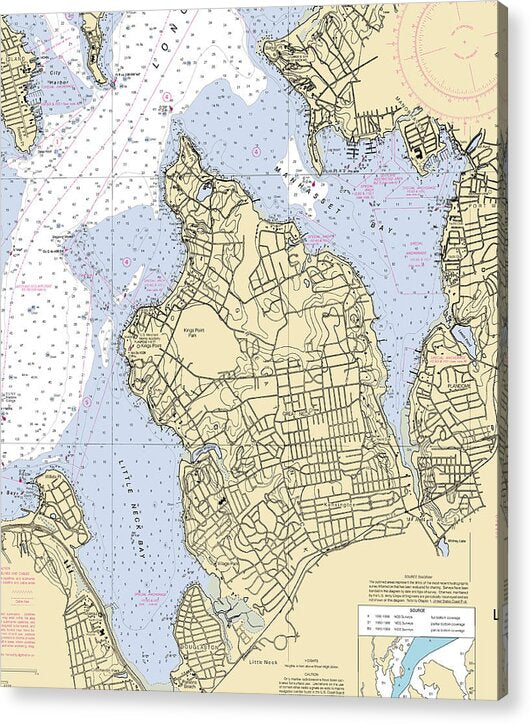Kings Point-new York Nautical Chart - Acrylic Print