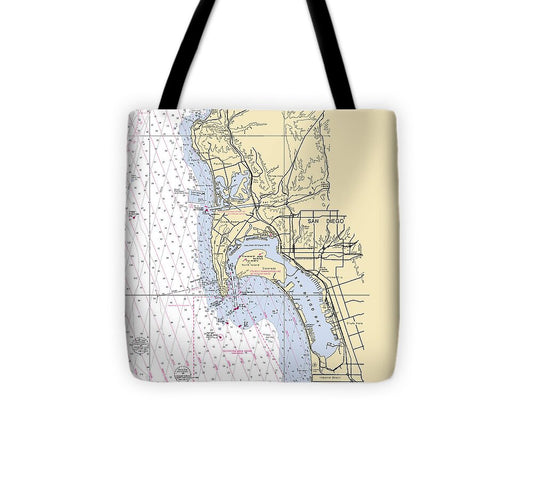 La-jolla -california Nautical Chart _v6 - Tote Bag