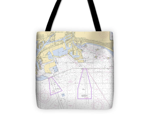 La-san-pedro-bay-w -california Nautical Chart _v6 - Tote Bag
