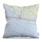 Laguna Madre Texas Nautical Chart - Throw Pillow