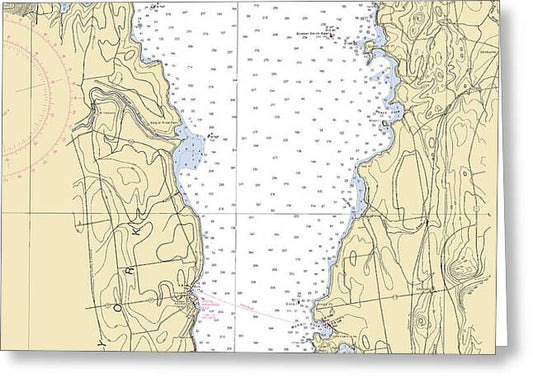 Lake Champlain Split Rock Point-lake Champlain  Nautical Chart - Greeting Card