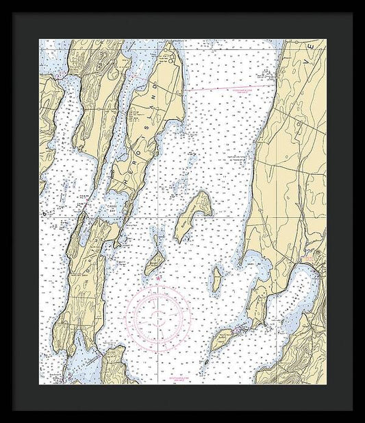 Lake Champlain St Albans Bay-lake Champlain  Nautical Chart - Framed Print