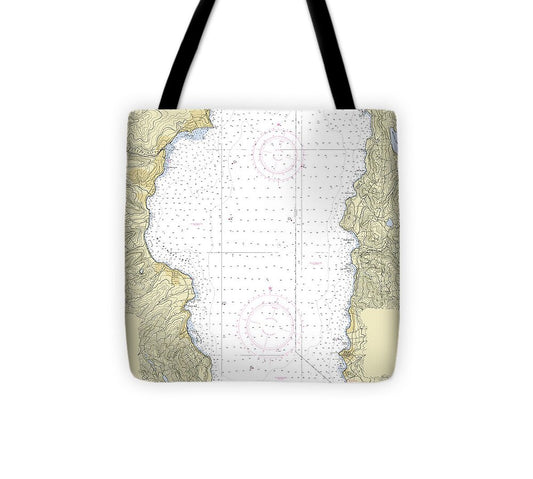 Lake Tahoe California Nautical Chart - Tote Bag