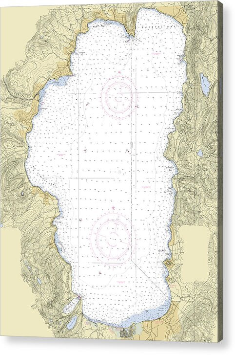 Lake Tahoe California Nautical Chart - Acrylic Print