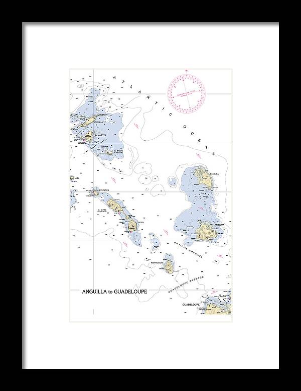 Leeward Islands-hawaii Nautical Chart - Framed Print
