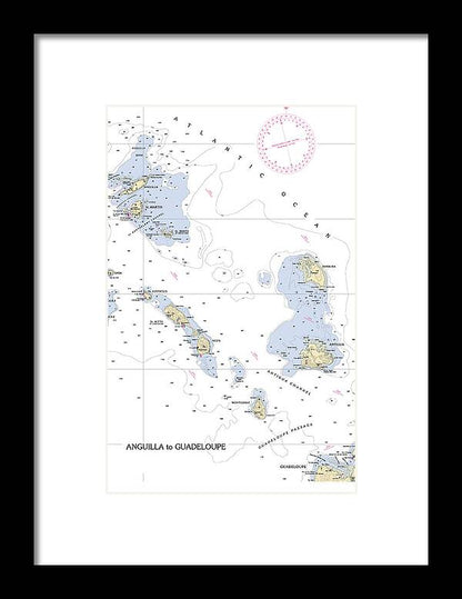 Leeward Islands-hawaii Nautical Chart - Framed Print