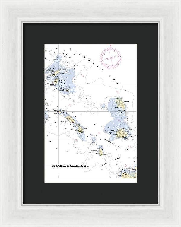 Leeward Islands-hawaii Nautical Chart - Framed Print