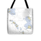 Leeward Islands-hawaii Nautical Chart - Tote Bag