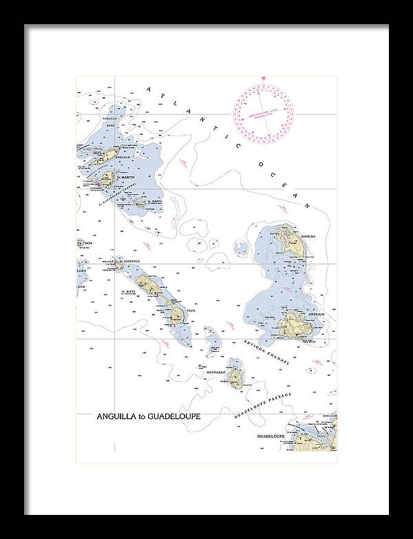Leeward Islands-hawaii Nautical Chart - Framed Print