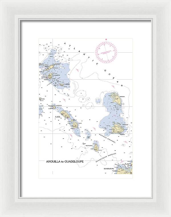 Leeward Islands-hawaii Nautical Chart - Framed Print