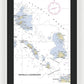 Leeward Islands-hawaii Nautical Chart - Framed Print