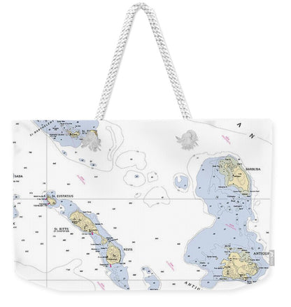 Leeward Islands-hawaii Nautical Chart - Weekender Tote Bag