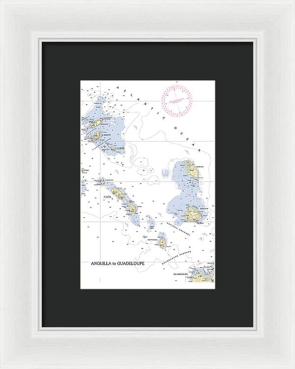 Leeward Islands-hawaii Nautical Chart - Framed Print