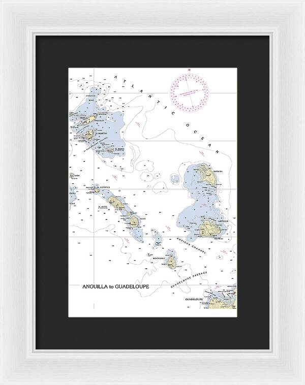 Leeward Islands-hawaii Nautical Chart - Framed Print