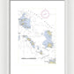 Leeward Islands-hawaii Nautical Chart - Framed Print