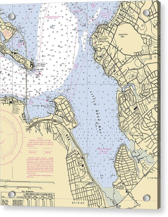 Little Neck Bay-new York Nautical Chart - Acrylic Print