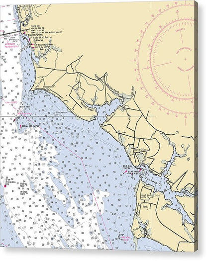 Lower Cedar Point-maryland Nautical Chart - Acrylic Print