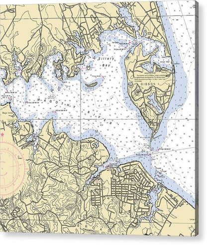 Magothy River -maryland Nautical Chart _v2 - Acrylic Print