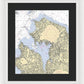 Manhassset Bay-new York Nautical Chart - Framed Print