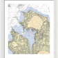 Manhassset Bay-new York Nautical Chart - Framed Print