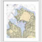 Manhassset Bay-new York Nautical Chart - Framed Print