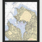 Manhassset Bay-new York Nautical Chart - Framed Print