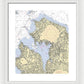 Manhassset Bay-new York Nautical Chart - Framed Print