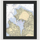 Manhassset Bay-new York Nautical Chart - Framed Print