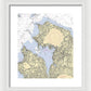 Manhassset Bay-new York Nautical Chart - Framed Print