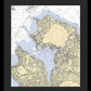 Manhassset Bay-new York Nautical Chart - Framed Print