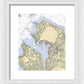 Manhassset Bay-new York Nautical Chart - Framed Print