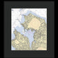 Manhassset Bay-new York Nautical Chart - Framed Print