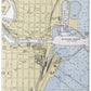 Manitowoc Harbor-lake Michigan Nautical Chart - Bath Towel
