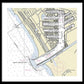 Marina Del Ray California Nautical Chart - Framed Print