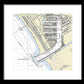 Marina Del Ray California Nautical Chart - Framed Print