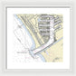 Marina Del Ray California Nautical Chart - Framed Print