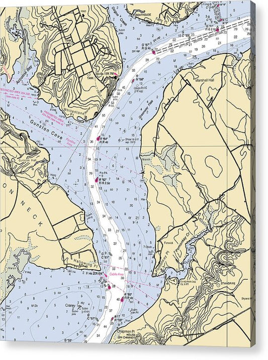 Marshall Hall-maryland Nautical Chart - Acrylic Print