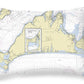 Marthas Vineyard Massachusetts Nautical Chart - Throw Pillow
