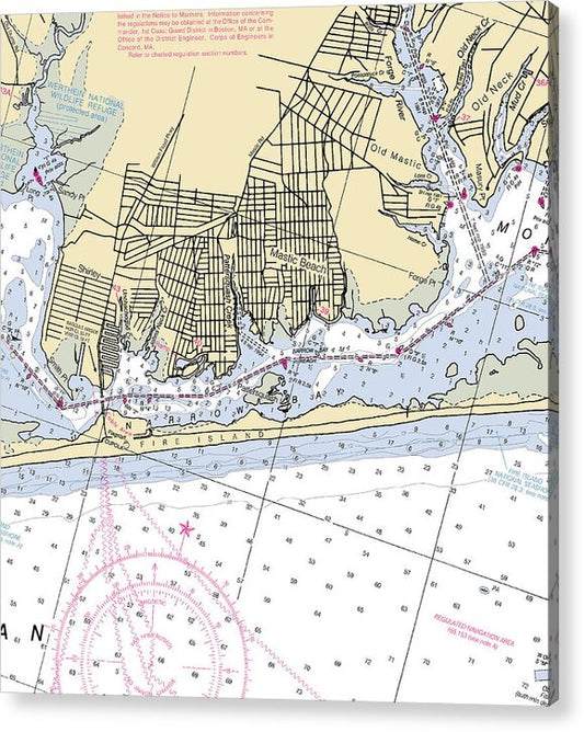 Mastick-new York Nautical Chart - Acrylic Print
