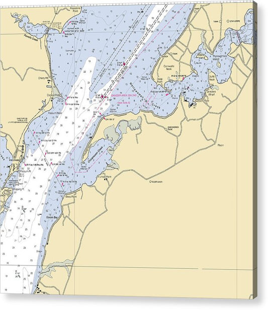 Mattawoman Creek-maryland Nautical Chart - Acrylic Print