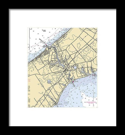 Mattituck-new York Nautical Chart - Framed Print