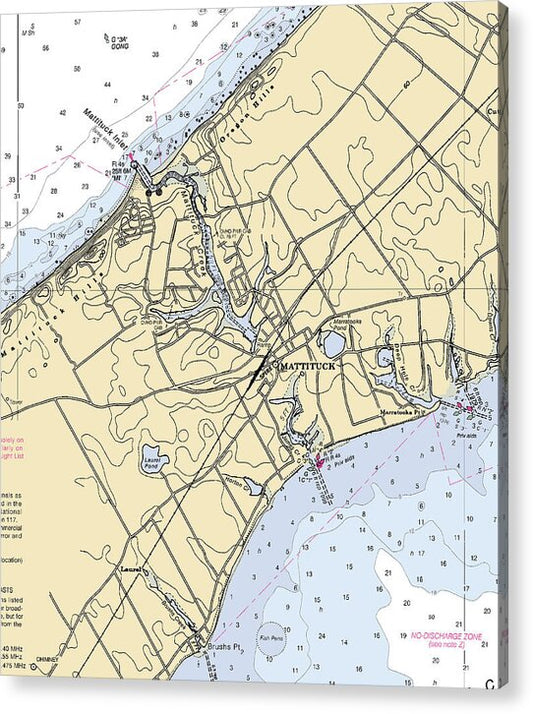 Mattituck-new York Nautical Chart - Acrylic Print