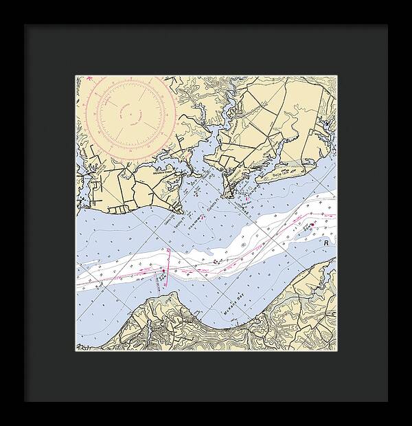 Mccans Bay-virginia Nautical Chart - Framed Print