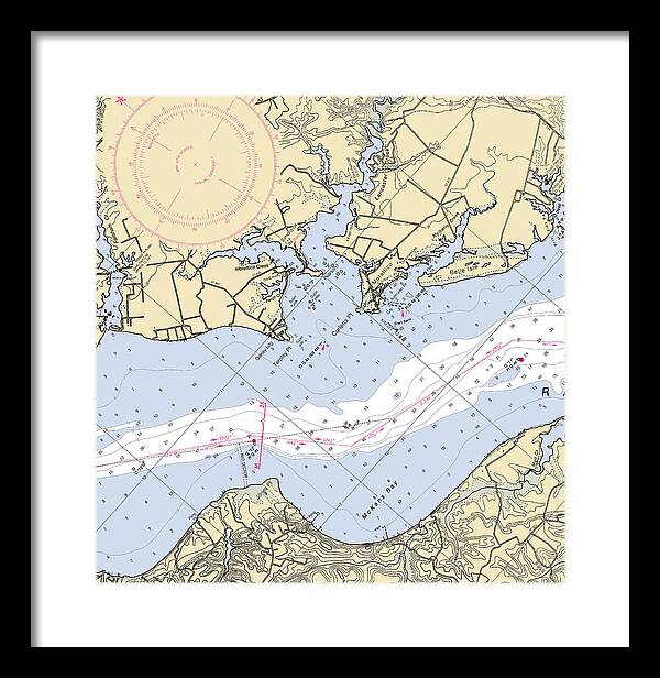 Mccans Bay-virginia Nautical Chart - Framed Print