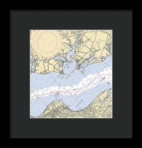 Mccans Bay-virginia Nautical Chart - Framed Print