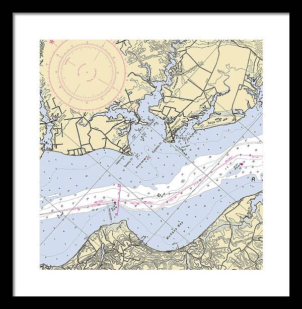 Mccans Bay-virginia Nautical Chart - Framed Print
