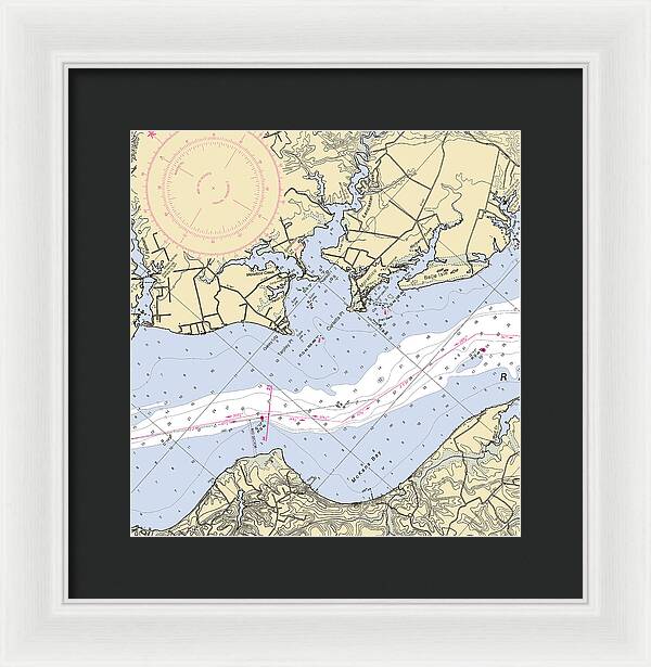 Mccans Bay-virginia Nautical Chart - Framed Print
