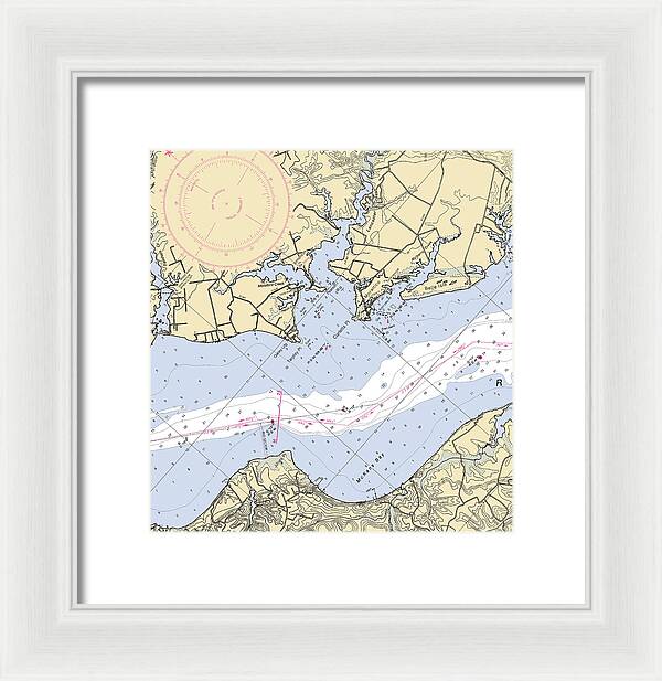 Mccans Bay-virginia Nautical Chart - Framed Print