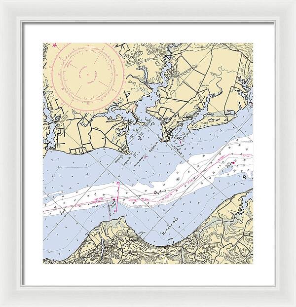 Mccans Bay-virginia Nautical Chart - Framed Print